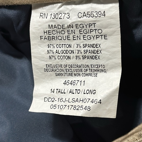 Women Khaki Curvy Fit Pants Size 14 Tall - Picture 5 of 5